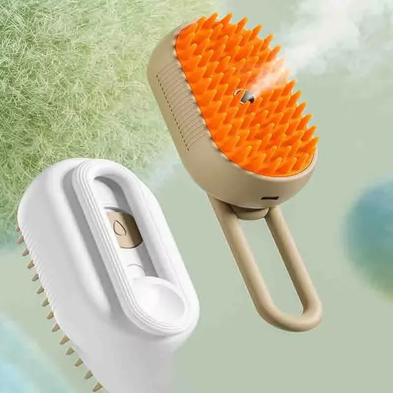2-in-1 Steam Massage Grooming Brush for Cats and Dogs
