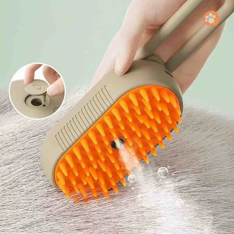 2-in-1 Steam Massage Grooming Brush for Cats and Dogs