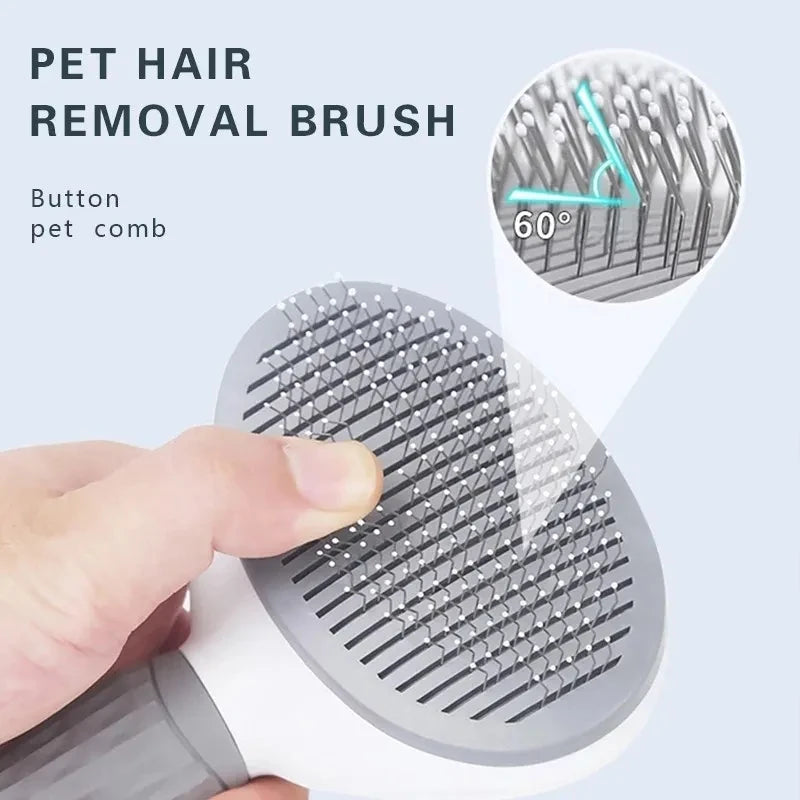 Self-Cleaning Grooming Brush for Cats and Dogs