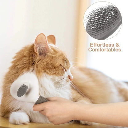 Self-Cleaning Grooming Brush for Cats and Dogs