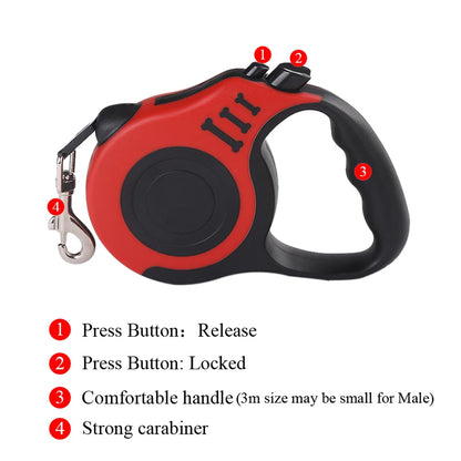 Durable Retractable Dog Leash Tangle-Free Comfortable