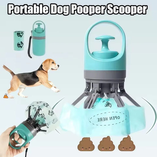 Portable Dog Poop Scooper with Waste Bags