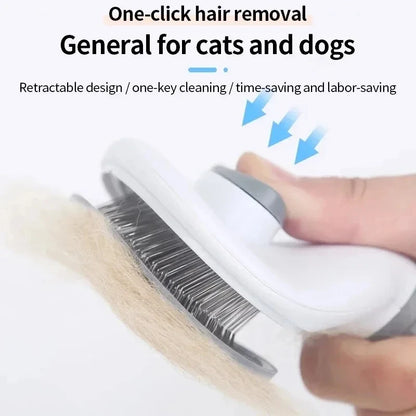 Self-Cleaning Grooming Brush for Cats and Dogs
