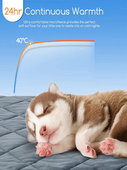 “Self-Heating Pet Pad – Extra Warm, Washable Anti-Slip Mat for Dogs & Cats”