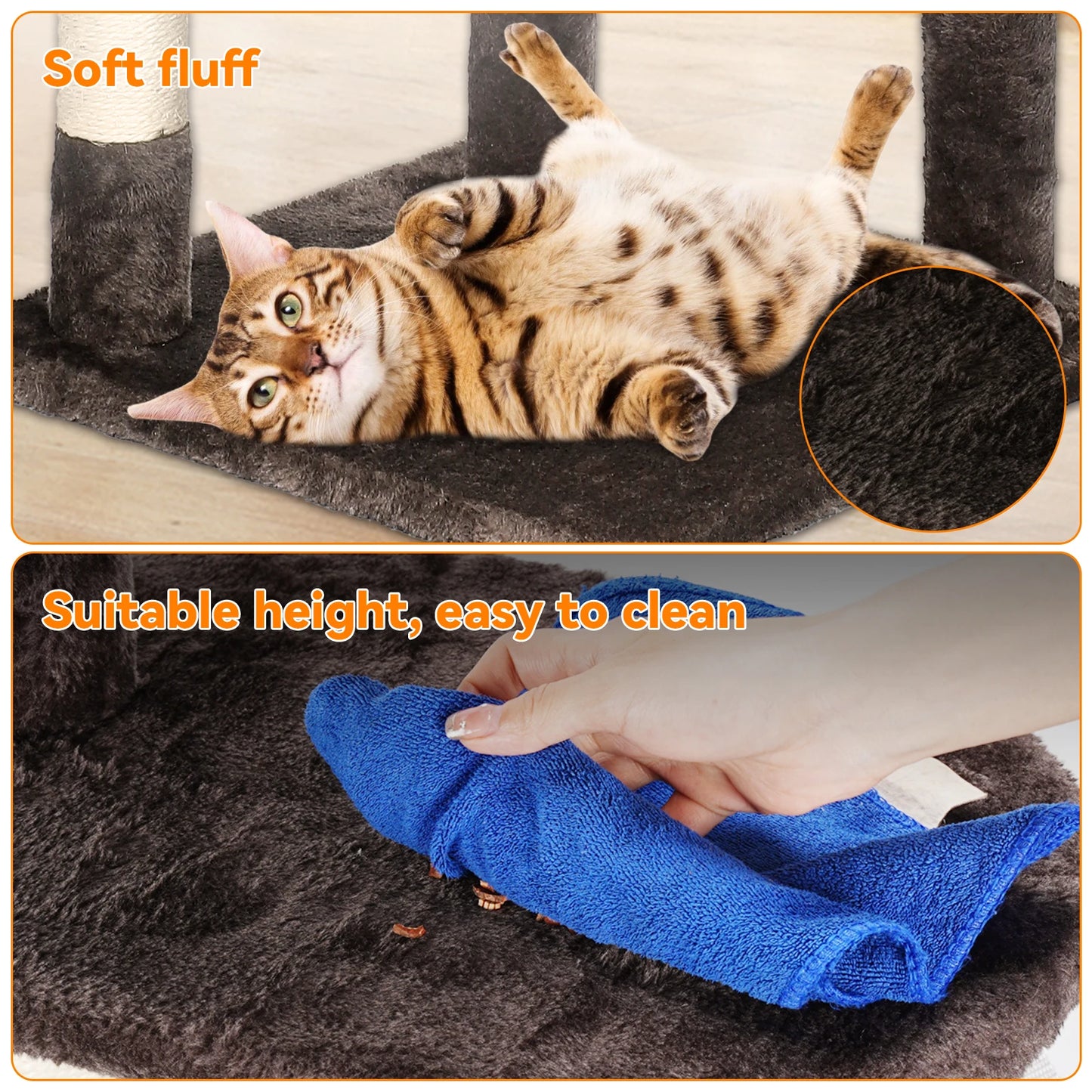 “Cat Tree Tower with Scratching Posts”