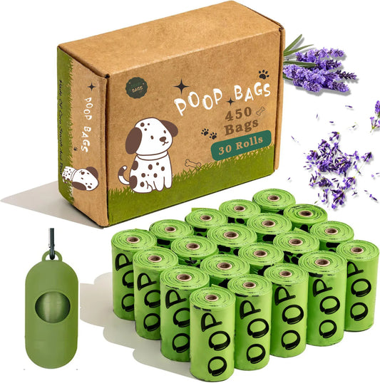 “EPI Lavender Dog Poop Bags – Biodegradable & Leakproof”
