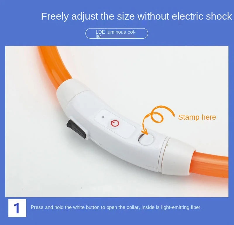 LED Glow Collar – USB Rechargeable Night Safety