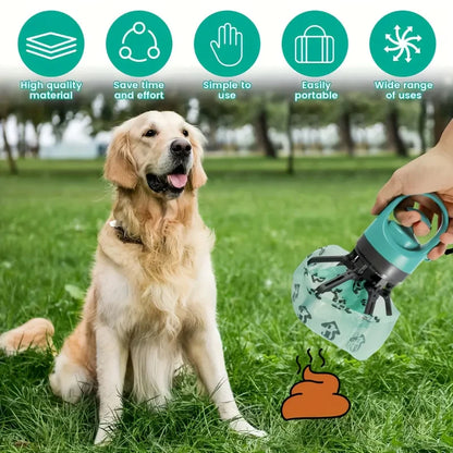 Portable Dog Poop Scooper with Waste Bags