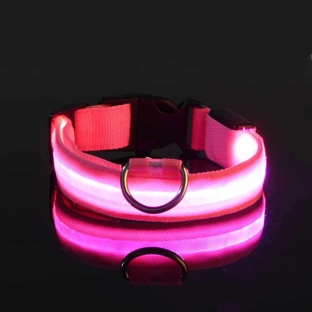 LED Dog Safety Leash USB Rechargeable Durable Nylon