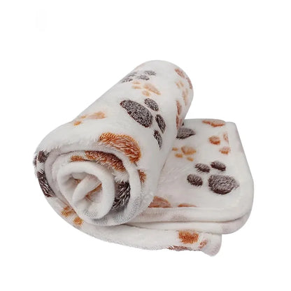 Cozy Paw Print Blanket for Dogs and Cats