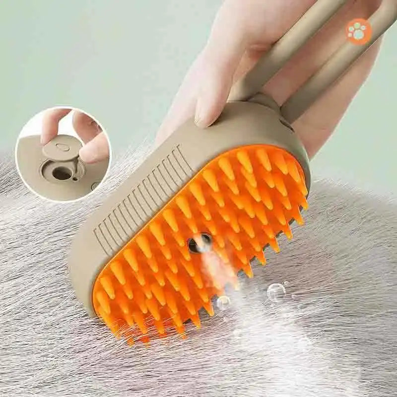 2-in-1 Steam Massage Grooming Brush for Cats and Dogs