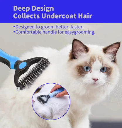 Deshedding Grooming Brush for Dogs & Cats – Pet Hair Remove