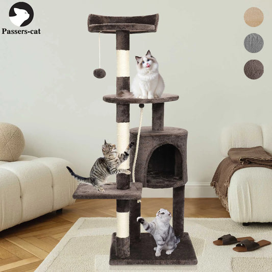 “Cat Tree Tower with Scratching Posts”