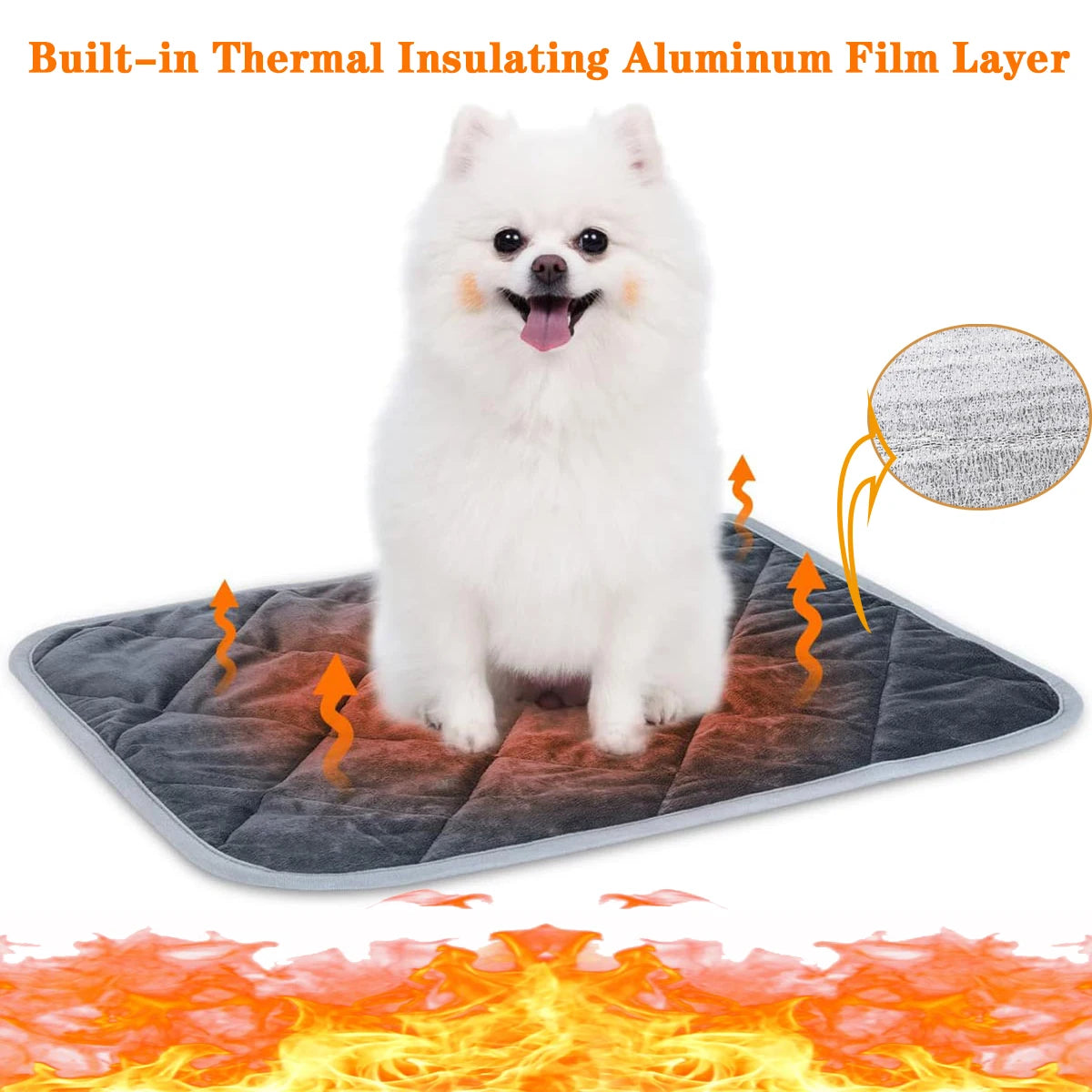 “Self-Heating Pet Pad – Extra Warm, Washable Anti-Slip Mat for Dogs & Cats”