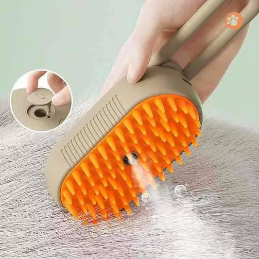 2-in-1 Steam Massage Grooming Brush for Cats and Dogs