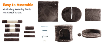 “Cat Tree Tower with Scratching Posts”